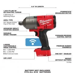 Milwaukee 2864-20 M18 FUEL 18V 3/4-Inch Friction Ring Impact Wrench - Bare Tool 21 Milwaukee 2864-20 M18 FUEL 18V 3/4-Inch Friction Ring Impact Wrench - Bare Tool