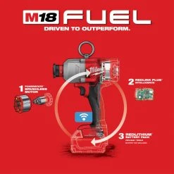 Milwaukee 2865-20 M18 FUEL 18 Volt 7/16 Inch Hex Utility Impact Wrench-Bare Tool 20 Milwaukee 2865-20 M18 FUEL 18 Volt 7/16 Inch Hex Utility Impact Wrench-Bare Tool