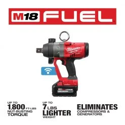 Milwaukee 2867-22 M18 FUEL 18V 1 Inch High Torque Impact Wrench Kit