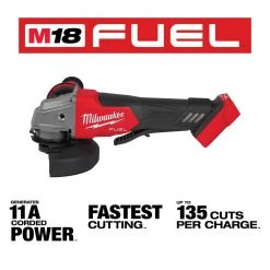 Milwaukee 2880-20 M18 FUEL 4-1/2" / 5" Grinder Paddle Switch No-Lock - Bare Tool