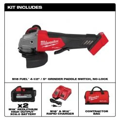 Milwaukee 2880-22 M18 FUEL 18V 4-1/2" / 5" Grinder Paddle Switch No-Lock Kit
