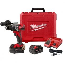 Tools & Equipment Milwaukee 2902-22 M18 18V 1/2-Inch Cordless Brushless Hammer Drill Kit