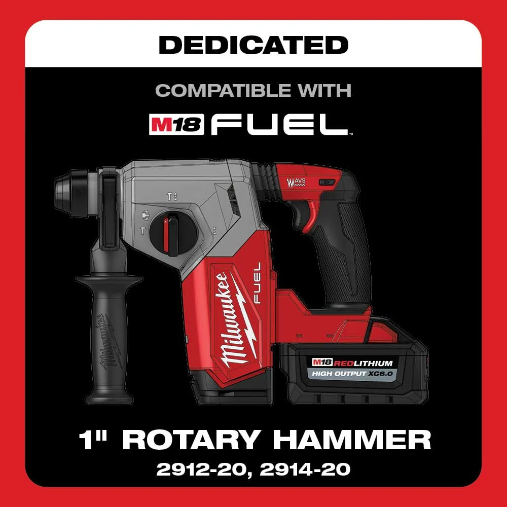 Milwaukee 2912-DE M18 FUEL HAMMERVAC 1" Dedicated Dust Extractor - Bare Tool | Powerful Dust Extraction | M18 FUEL System 10 Milwaukee 2912-DE M18 FUEL HAMMERVAC 1" Dedicated Dust Extractor - Bare Tool