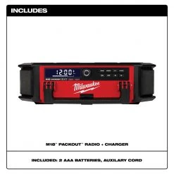 Tools & Equipment Milwaukee 2950-20 M18 18V PACKOUT Radio Charger - Bare Tool