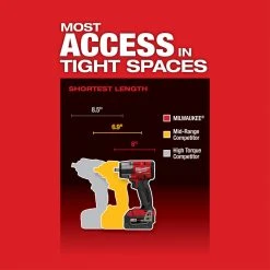 Milwaukee 2962-20 M18 FUEL 18V 1/2" Cordless Mid-Torque Impact Wrench -Bare Tool Tools & Equipment 18 Milwaukee 2962-20 M18 FUEL 18V 1/2