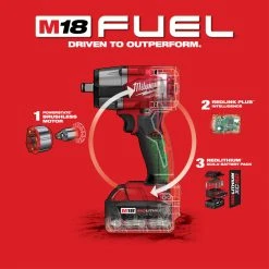 Tools & Equipment Milwaukee 2962-22 M18 FUEL 18V 1/2