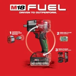 Tools & Equipment Milwaukee 2962P-22 M18 FUEL 18V 1/2