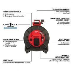 Milwaukee 2974-22 M18 200' High Resolution Pipeline Inspection System Kit | Drain Snakes & Plumbing Tools 17 Milwaukee 2974-22 M18 200’ High Resolution Pipeline Inspection System Kit Tools & Equipment