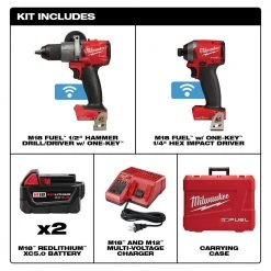 Tools & Equipment Milwaukee 2996-22 M18 FUEL 18V Hammer Drill And Impact Driver Combo Kit