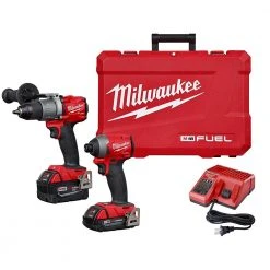 Milwaukee 2997-22CXC M18 FUEL 18V 2 Tool Driver Brushless Compact Combo Kit