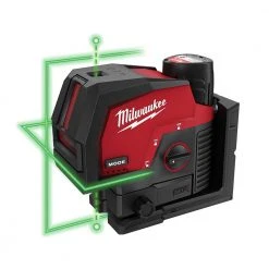 Milwaukee 3622-21 M12 12V Li-Ion Green Cross Line W/Plumb Points Laser Level Kit Tools & Equipment