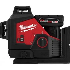 Tools & Equipment Milwaukee 3632-21 M12 12V Lithium-Ion Cordless Green 3-Plane Laser Level Kit