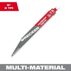Tools & Equipment Milwaukee 48-00-5242 9" 6 TPI THE WRECKER W/ Carbide Teeth SAWZALL Blade - 1 PK 12 Tools & Equipment Milwaukee 48-00-5242 9