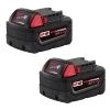 Tools & Equipment Milwaukee 48-11-1852 M18 18V 5.0Ah REDLITHIUM XC Extended Battery - 2pk