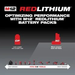 Milwaukee 48-11-2402 M12 12V XC REDLITHIUM Lithium-Ion High Capacity Battery Tools & Equipment