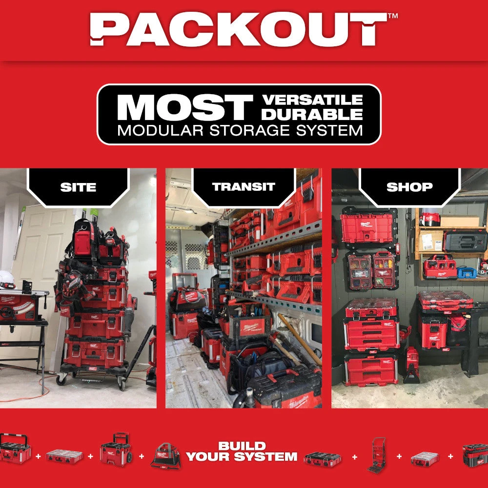 Milwaukee 48-22-8315 15-Inch 31-Pocket Ballistic Material Packout Tote Tools & Equipment 6 Milwaukee 48-22-8315 15-Inch 31-Pocket Ballistic Material Packout Tote Tools & Equipment