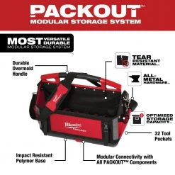 Milwaukee 48-22-8320 20-Inch 32-Pocket Ballistic Material Packout Tote Tools & Equipment