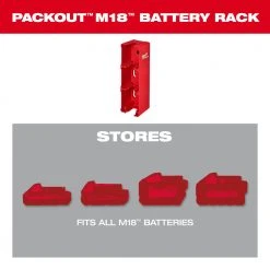 Milwaukee 48-22-8339 M18 PACKOUT Durable Battery Holder Storage System