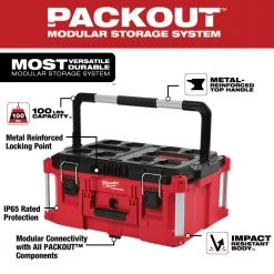 Tools & Equipment Milwaukee 48-22-8425AT Large PACKOUT W/ 7-PC AIR-TIP Attachmment Kit
