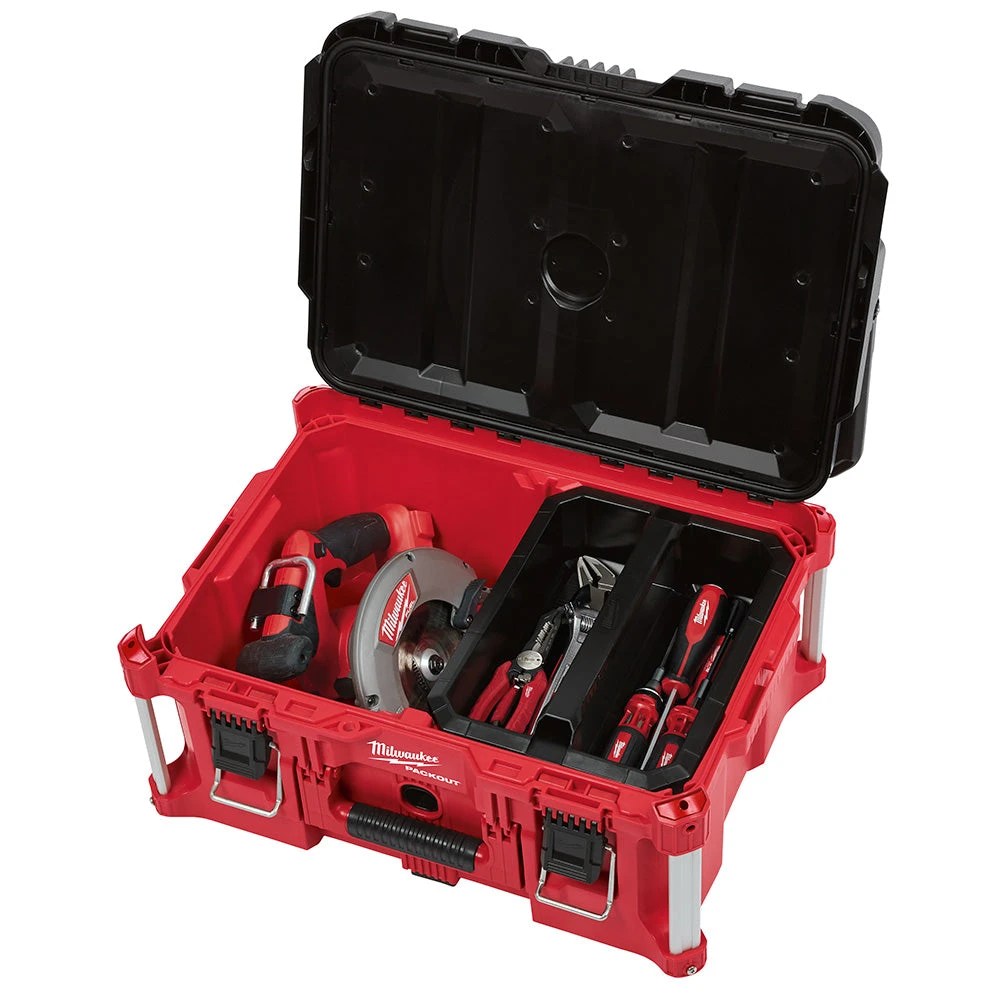 Tools & Equipment Milwaukee 48-22-8425 100-Pound Capacity Polymer Packout Large Tool Box 10 Tools & Equipment Milwaukee 48-22-8425 100-Pound Capacity Polymer Packout Large Tool Box