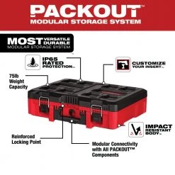 Milwaukee 48-22-842PK PACKOUT Heavy Duty Polymer 2 Tool Box Combo Kit