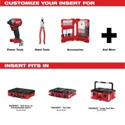 Milwaukee 48-22-8451 Versatile Customizable Packout Tool Box Foam Insert Tools & Equipment