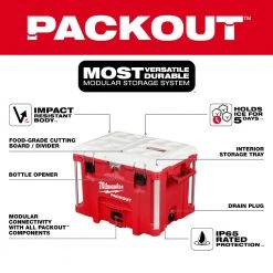Milwaukee 48-22-8462 PACKOUT 40QT XL Cooler W/ Impact Resistant Polymer Body