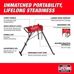 Storage & Organization Milwaukee 48-22-8690 6" Portable Heavy Duty Leveling Tripod Chain Vise