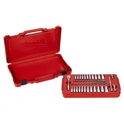 Milwaukee 48-22-9004 1/4-Inch Drive SAE And Metric Ratchet And Socket Set - 50pc Tools & Equipment