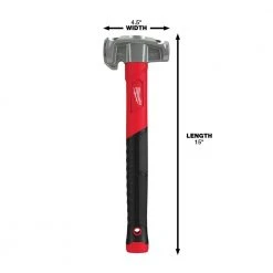 Tools & Equipment Milwaukee 48-22-9040 4 IN 1 Linemans Hammer W/ High Strength Fiberglass Handle