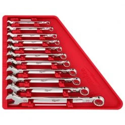 Milwaukee 48-22-9411 SAE Chrome Plated Combination Wrench Set - 11 PC Tools & Equipment