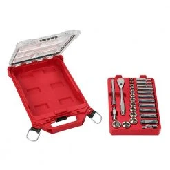 Milwaukee 48-22-9481 3/8” Ratchet SAE Mechanics Tool Set W/ Packout Case - 28pc Hand Tools