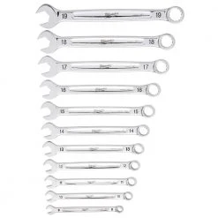 Milwaukee 48-22-9511 Metric Chrome Plated Combination Wrench Set - 11 PC Tools & Equipment