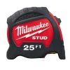 Tools & Equipment Milwaukee 48-22-9725 25 Foot STUD Tape Measure