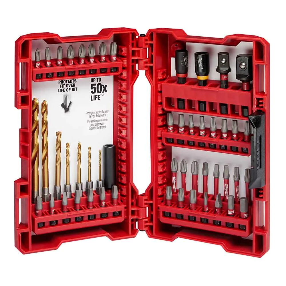 Milwaukee 48-32-4013 Shockwave Impact Duty Drill And Driver Bit Set, 50pc - Premium Power Tool Accessories 3 Power Tools Milwaukee 48-32-4013 Shockwave Impact Duty Drill And Driver Bit Set, 50pc