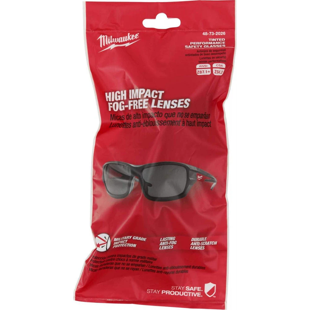 Tools & Equipment Milwaukee 48-73-2026 Durable Anti-Scratch/Fog Tinted Performance Safety Glasses 4 Tools & Equipment Milwaukee 48-73-2026 Durable Anti-Scratch/Fog Tinted Performance Safety Glasses