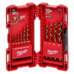 Tools & Equipment Milwaukee 48-89-2331 Cobalt Red Helix Drill Bit Kit - 15 PC