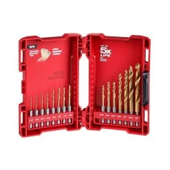 Power Tools Milwaukee 48-89-4630 SHOCKWAVE Durable Impact Duty Titanium Drill Bit Set -15 PC