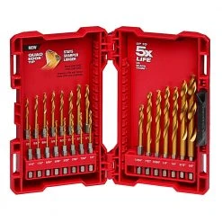 Milwaukee 48-89-4631 SHOCKWAVE RED HELIX Titanium Drill Bit Set - 23 PC Tools & Equipment