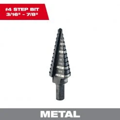Milwaukee 48-89-9204 #4 JAM FREE Step Drill Bit 3/16