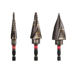 Power Tools Milwaukee 48-89-9257 Titanium SHOCKWAVE Impact Duty Step Bit Kit 3 Piece