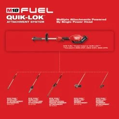 Milwaukee 49-16-2717 M18 FUEL 18V 10-Inch QUIK-LOK String Trimmer Attachment Lawn & Outdoor Power
