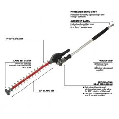 Milwaukee 49-16-2719 M18 FUEL 18V 20-Inch QUIK-LOK Hedge Trimmer Attachment Lawn & Outdoor Power