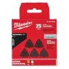 Tools & Equipment Milwaukee 49-25-2025 OPEN-LOK 3-1/2" Triangle Sandpaper Variety Pack - 25 PC