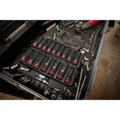 Milwaukee 49-66-6803 SHOCKWAVE 1/2” Impact Duty Socket MM PACKOUT Set - 16 PC Tools & Equipment