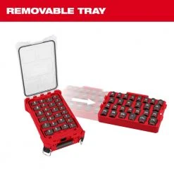 Milwaukee 49-66-6804 SHOCKWAVE 1/2” Impact Duty Socket MM PACKOUT Set - 27 PC Tools & Equipment