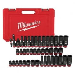 Milwaukee 49-66-7009 SHOCKWAVE 3/8" Impact Duty SAE/Metric Socket Set - 43 PC Tools & Equipment