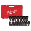 Milwaukee 49-66-7012 SHOCKWAVE 1/2" Impact Duty SAE Socket Set - 19 PC Tools & Equipment 1 Milwaukee 49-66-7012 SHOCKWAVE 1/2" Impact Duty SAE Socket Set - 19 PC Tools & Equipment