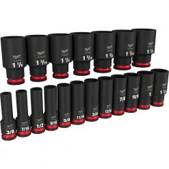 Milwaukee 49-66-7012 SHOCKWAVE 1/2" Impact Duty SAE Socket Set - 19 PC Tools & Equipment 12 Milwaukee 49-66-7012 SHOCKWAVE 1/2