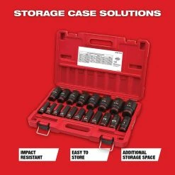 Milwaukee 49-66-7012 SHOCKWAVE 1/2" Impact Duty SAE Socket Set - 19 PC Tools & Equipment 15 Milwaukee 49-66-7012 SHOCKWAVE 1/2